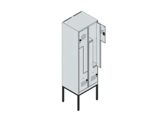 Z-garderobekast,HxBxD 2120x600x500mm,vak B 150/300mm,draaigrendel - 4