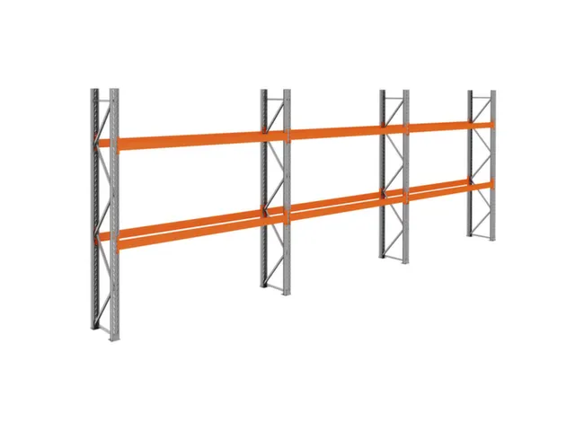palletstelling,basis+2xaanbouw,HxBxD 3360x8500x750mm,vakl. 3000kg