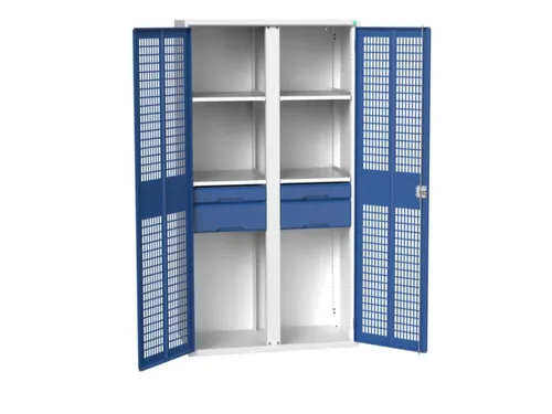 universele kast,HxBxD 2000x1050x550mm,4xStalen bodem,4lade(n)