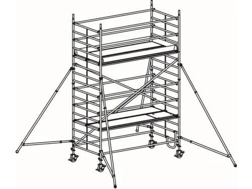 rolsteiger,reik H 5,4m,steiger H 4,64m,2platform(s),m. luik