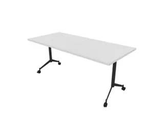 klaptafel,HxBxD 750x1800x700mm,hoekig,T-voet donkergrijs,ovale buis - 1