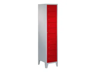 Vakken-/sorteerkast 1850x400x500 1x10 Vakken Ral7035 Front Ral3000 - 1