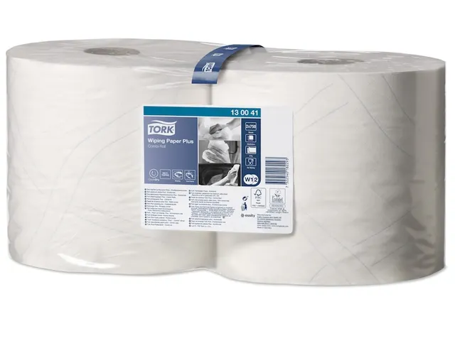 Poetsrol Tork W1 130041 2-laags 23,5cmx255m 2 rollen wit