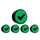Magneet check 35mm groen 5 stuks