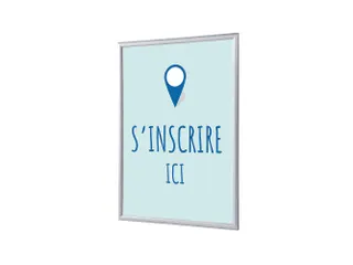 Kliklijst A1 complete set met print "S'incrire ici" Blauw - 1