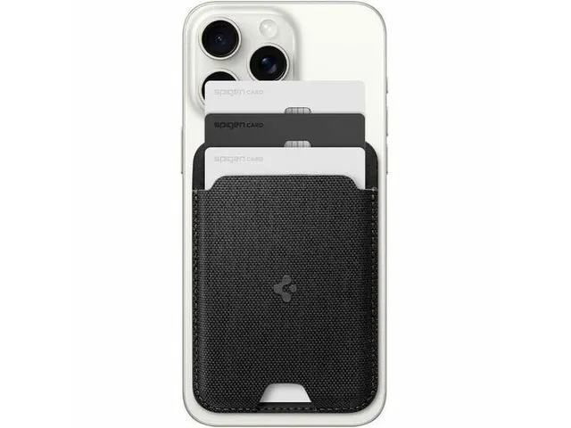 Spigen Case AFA07402 iPhone Urban FIT Magfit Wallet WITH Magsafe zwart