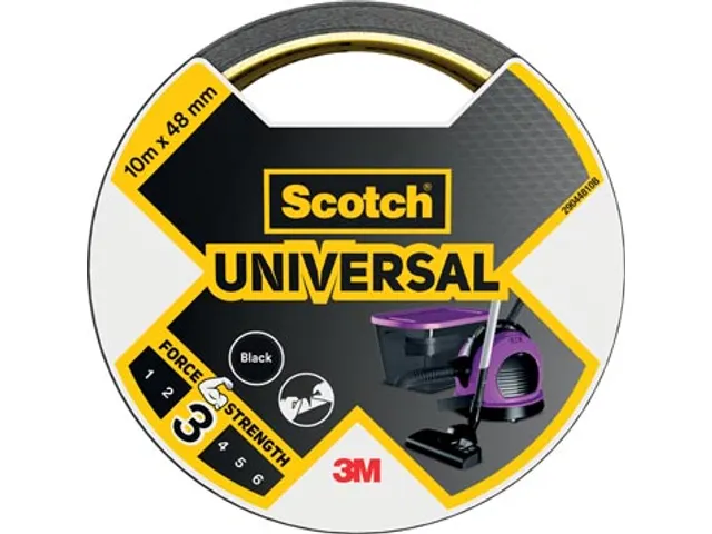 ducttape Universal, ft 48 mm x 10 m, zwart