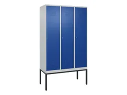 locker,HxBxD 2120x1200x500mm,3vak,vak B 400mm,cil.-slot,voetonderstel