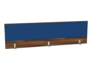 opzetpaneel bureau aanbouw achter NP-tiepolo nut BN6016-blauw 2000mm - 1
