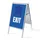 Stoepbord A1 complete set met print "EXIT" Blauw