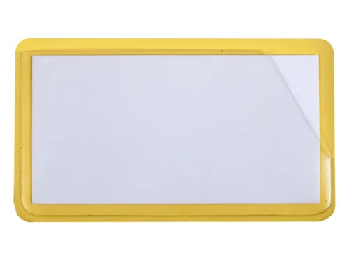 etikethouder,HxL 58x100mm,achterzijde magnetisch,geel