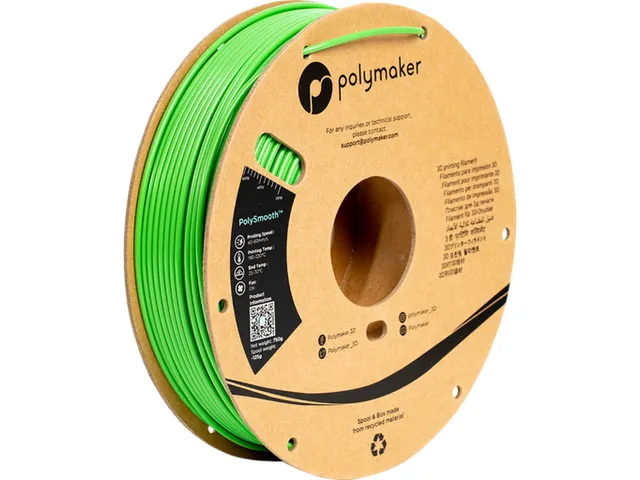 Polymaker 3D filament PolySmooth PVB 1.75mm Groen 0.75kg