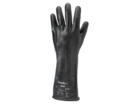 Ansell AlphaTec 38-628 chemische handschoenen, zwart, maat 7