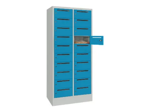 Postsorteerkast 1850x830x500mm 2x10 Vakken Ral7035 Front Ral5012