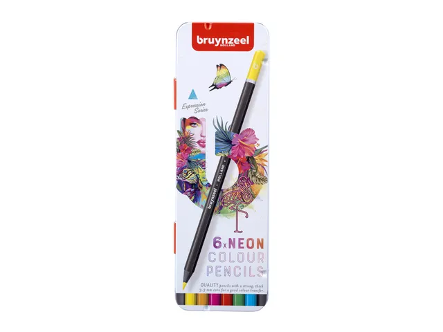 Kleurpotlood Bruynzeel Expression 6 stuks neon kleuren