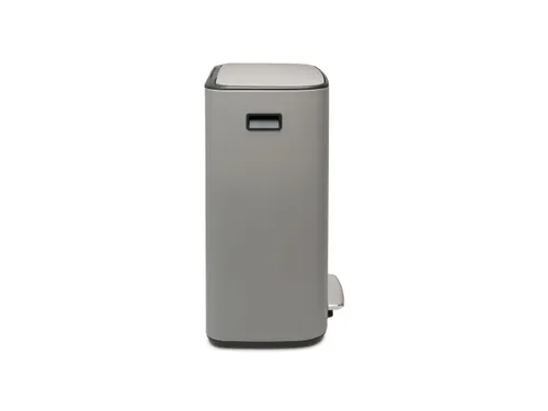 Afvalbak Bo Pedaalemmer Mat Staal 2x30 Liter Mineral Concrete Grijs