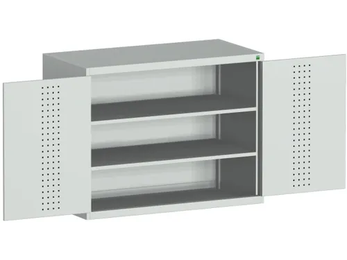kast met geperforeerde platen,HxBxD 1000x1300x650mm,2xStalen bodem