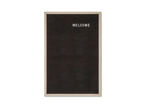 Letterbord Zwart 40x60cm licht houten frame
