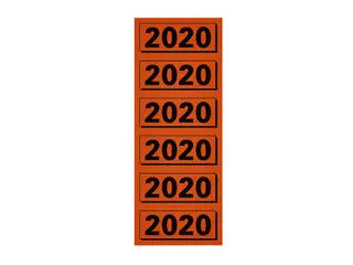 Rugetiket Elba 2020 57x25mm rood 120 stuks - 1