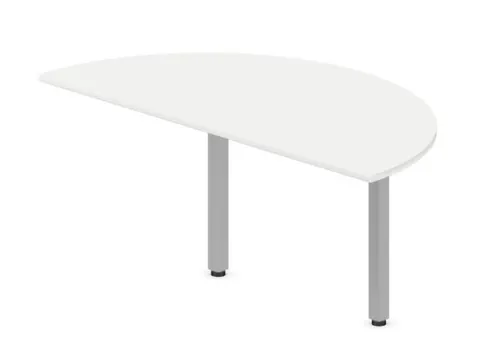aanbouwtafel,i.h.v.,HxBxD 720-840x1600x800mm,halfrond,Bl-wit