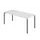 bureau,HxBxD 680-820x1800x800mm,blad grijs,4voeten grafiet,ronde buis