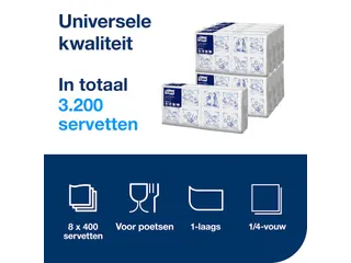Tork 509356 Lunchservet Delft Ware 32,8x32,5cm - 6