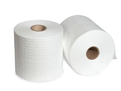 sorbent,rol,LxB 45mx380mm,opnamecapaciteit 137l/VE,vlies,wit