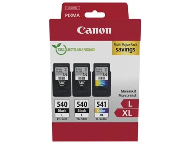 2x PG-540L + 1x CL-541XL inktcartridge 5224B017 4 kleuren