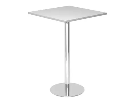 statafel,HxBxD 1116x800x800mm,vierkant,schotelvoet chroom,ronde buis