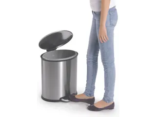 Fraaie Pedaalemmer Ellipse Step Bin 20 Liter Mat Rvs - 6