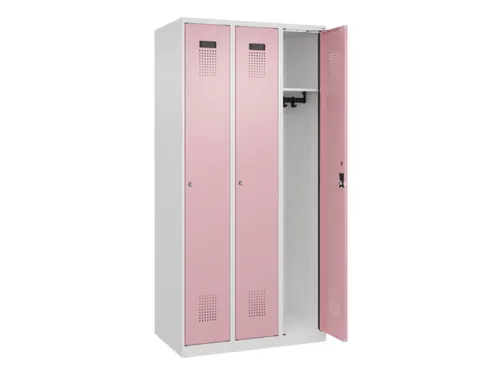 locker,HxBxD 1850x900x500mm,3vak,vak B 300mm,cil.-slot,staand op vloer