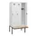 locker met bank,HxBxD 1950x900x815mm,3vak,vak B 300mm,draaigrendel