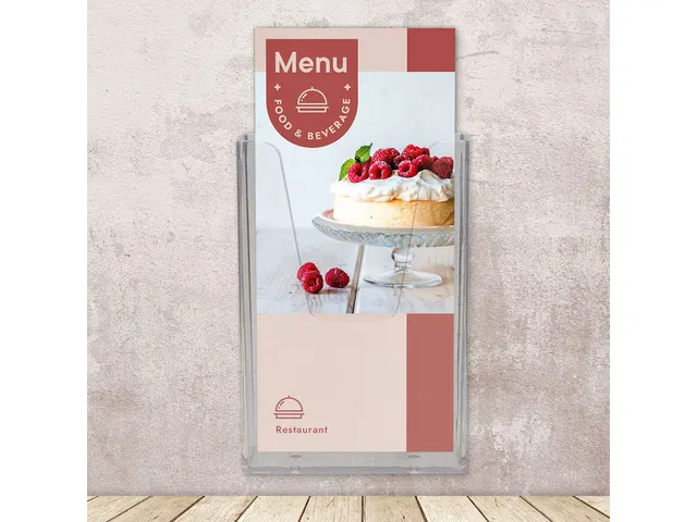 Folderhouder Europel wand 1/3 A4 transparant