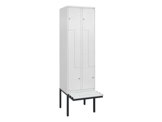 Z-garderobekast,HxBxD 2120x600x815mm,2vak,vak B 300mm,cil.-slot - 1