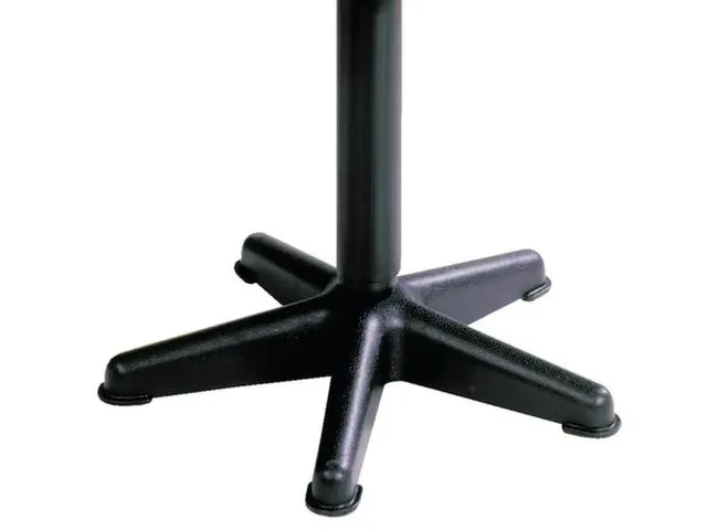 Draaikruk 450-640mm Beuken Gasveer Zwart Voetkruis Kunststof Glijders