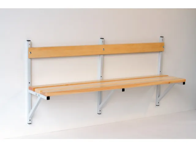 banc mural,HxLxP 710x2000x360mm,bois,structure acier RAL7035