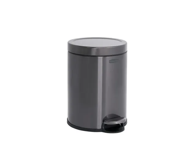 Ronde Step-On Pedaalemmer 6 liter Metallic grafiet
