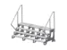OUTLET bordestrap verrijdbaar bordes H 0 4m 2treden aluminium