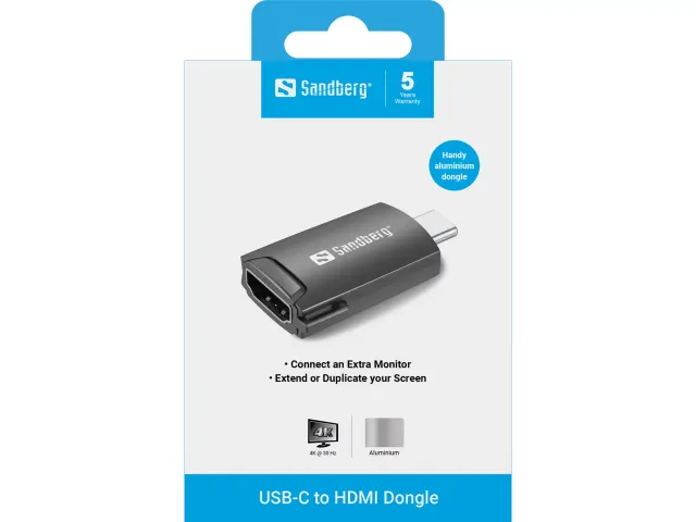 USB-C naar HDMI Dongle Aluminium