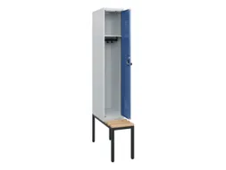 locker met bank,HxBxD 1950x300x815mm,1vak,vak B 300mm,draaigrendel