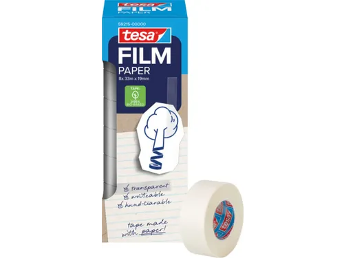 Tesa Plakband tesafilm papier 19mmx33m 8 rol
