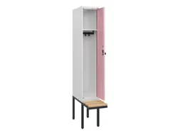 locker met bank,HxBxD 1950x300x815mm,1vak,vak B 300mm,draaigrendel