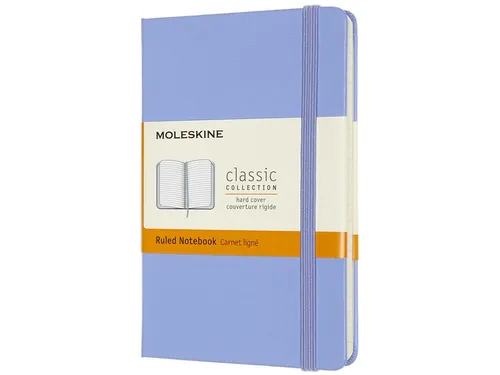 Notitieboek Moleskine pocket 90x140mm lijn hard cover hydrangea blue