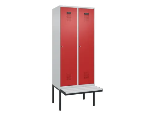 locker met bank,HxBxD 2120x800x815mm,2vak,vak B 400mm,cilinderslot