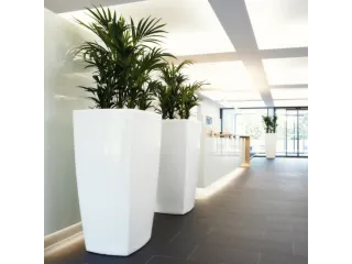 plantenpot,trapeziumvormig,PE,signaalwit,HxBxD 1500x777x777mm,160l - 3
