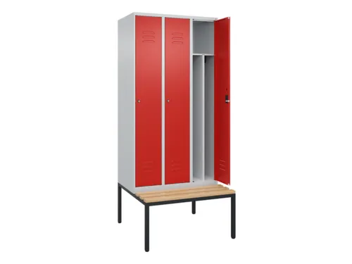 locker voor scheiding van kleding,HxBxD 2120x900x815mm,3vak