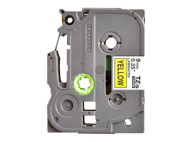 Ruban de lettrage Brother P-Touch TZe-621 standard 9mm noir sur jaune