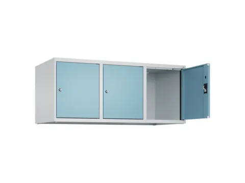 opzetkast,v. locker,3vak.,vak B 400mm,HxBxD 500x1200x500mm