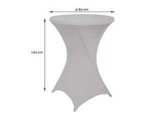 Statafelrok Grijs ⌀80cm - 2