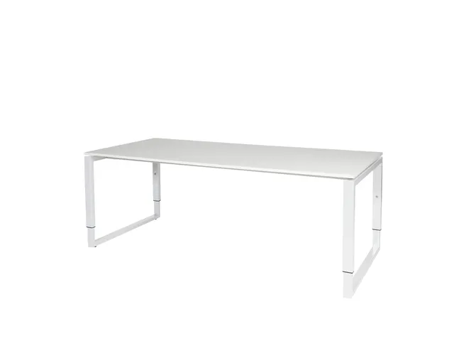 Domino Plus Bureau Hoogte Verstelbaar 2000x900mm Wit O-Poot Wit